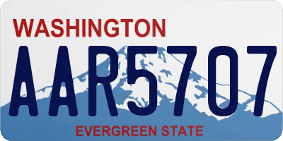 WA license plate AAR5707
