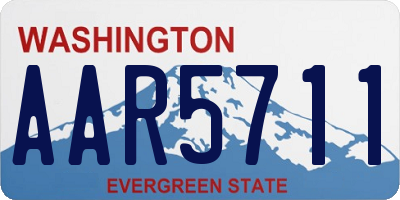 WA license plate AAR5711