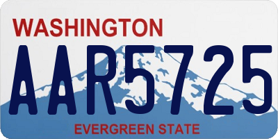 WA license plate AAR5725