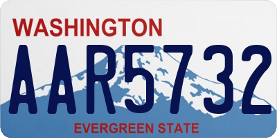 WA license plate AAR5732