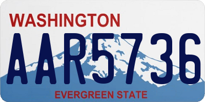 WA license plate AAR5736