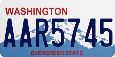 WA license plate AAR5745