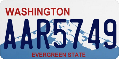 WA license plate AAR5749