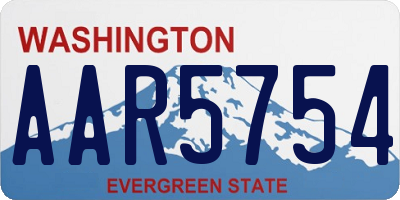WA license plate AAR5754