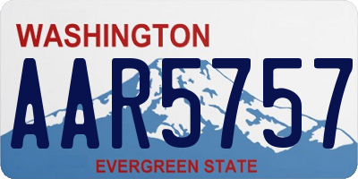 WA license plate AAR5757