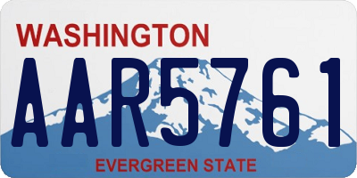 WA license plate AAR5761