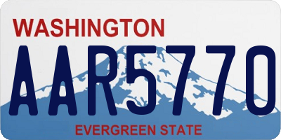 WA license plate AAR5770