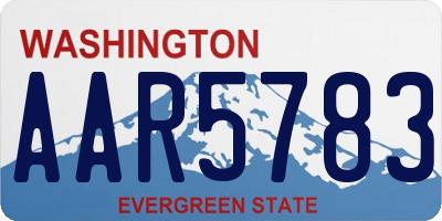 WA license plate AAR5783