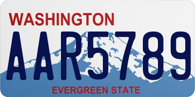 WA license plate AAR5789