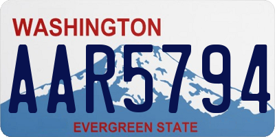 WA license plate AAR5794
