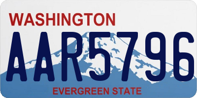 WA license plate AAR5796