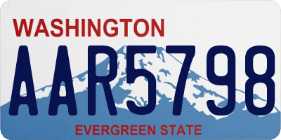 WA license plate AAR5798