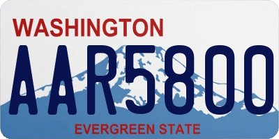 WA license plate AAR5800