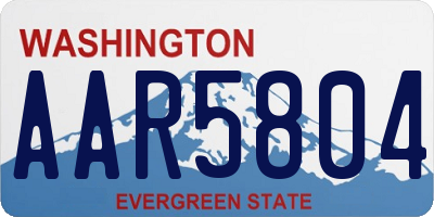 WA license plate AAR5804