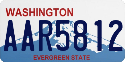 WA license plate AAR5812