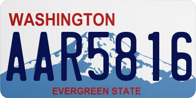 WA license plate AAR5816