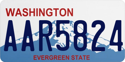 WA license plate AAR5824
