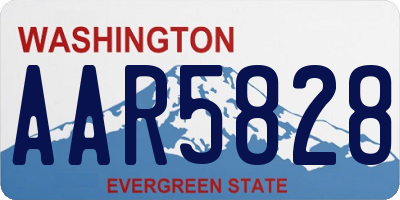 WA license plate AAR5828