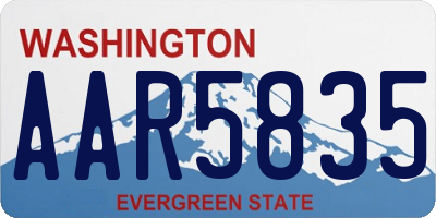 WA license plate AAR5835