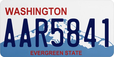 WA license plate AAR5841