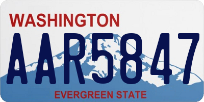 WA license plate AAR5847