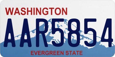 WA license plate AAR5854