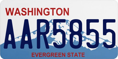 WA license plate AAR5855