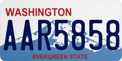 WA license plate AAR5858
