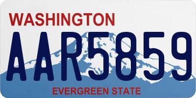 WA license plate AAR5859