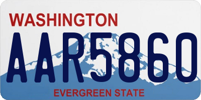 WA license plate AAR5860