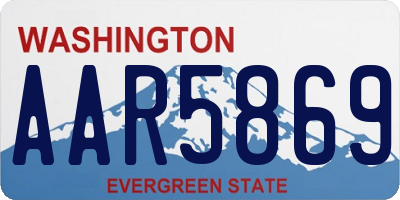 WA license plate AAR5869