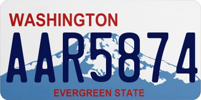WA license plate AAR5874