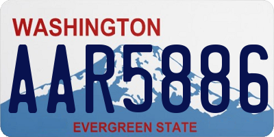 WA license plate AAR5886