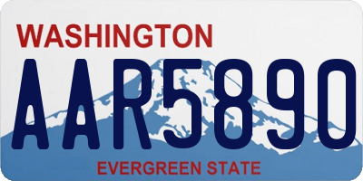 WA license plate AAR5890