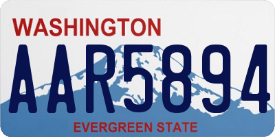 WA license plate AAR5894