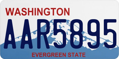 WA license plate AAR5895