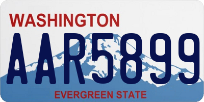 WA license plate AAR5899