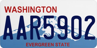 WA license plate AAR5902