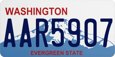 WA license plate AAR5907