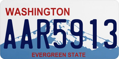 WA license plate AAR5913