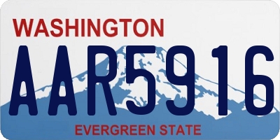 WA license plate AAR5916