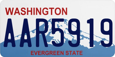 WA license plate AAR5919