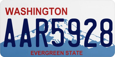 WA license plate AAR5928