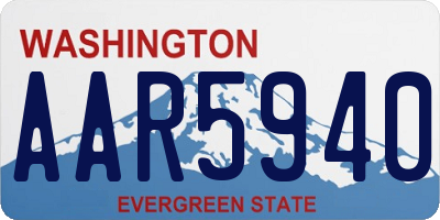 WA license plate AAR5940