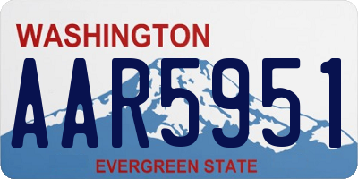 WA license plate AAR5951