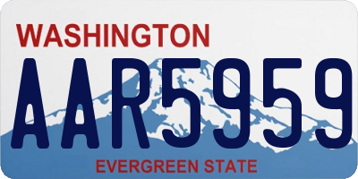 WA license plate AAR5959