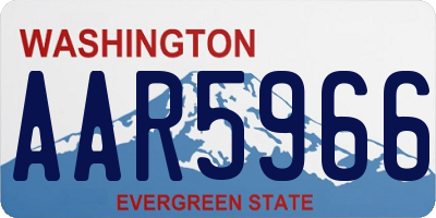 WA license plate AAR5966