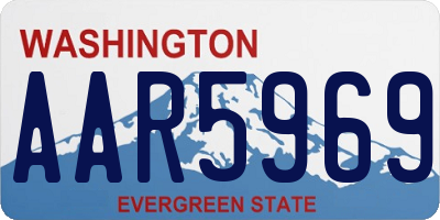 WA license plate AAR5969