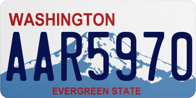 WA license plate AAR5970