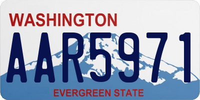 WA license plate AAR5971